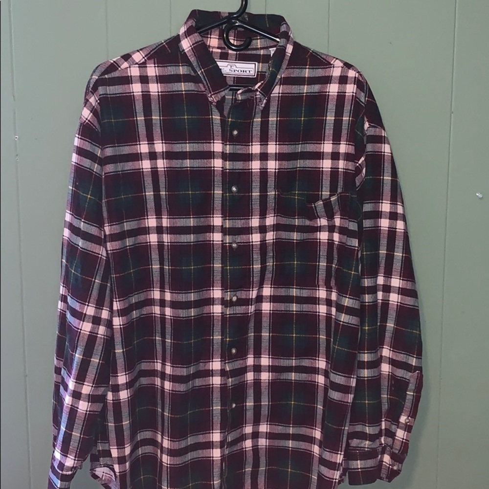 Oversized plaid shirt